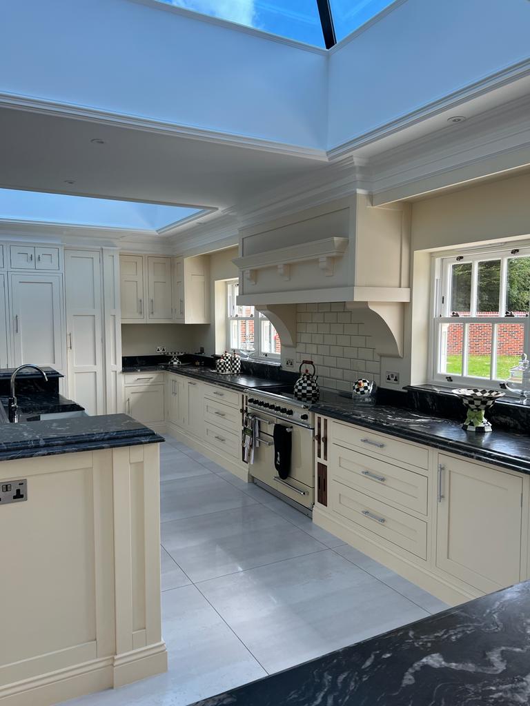 Luxury bespoke kitchen in White Roding featuring handcrafted cabinetry and timeless Kitchens Essex design.