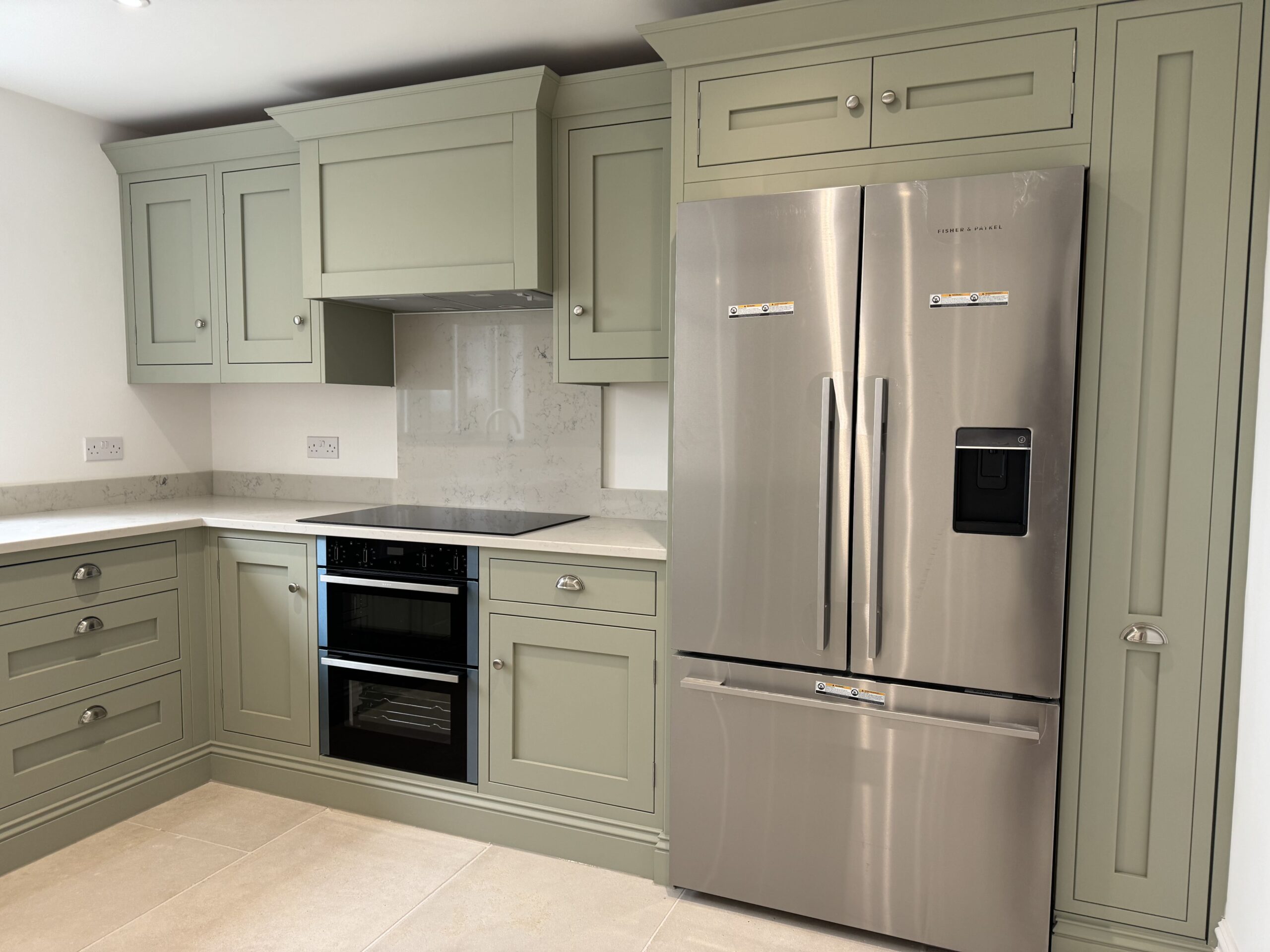 Bespoke hand-painted shaker-style fitted kitchens in Essex crafted by Regent St James.