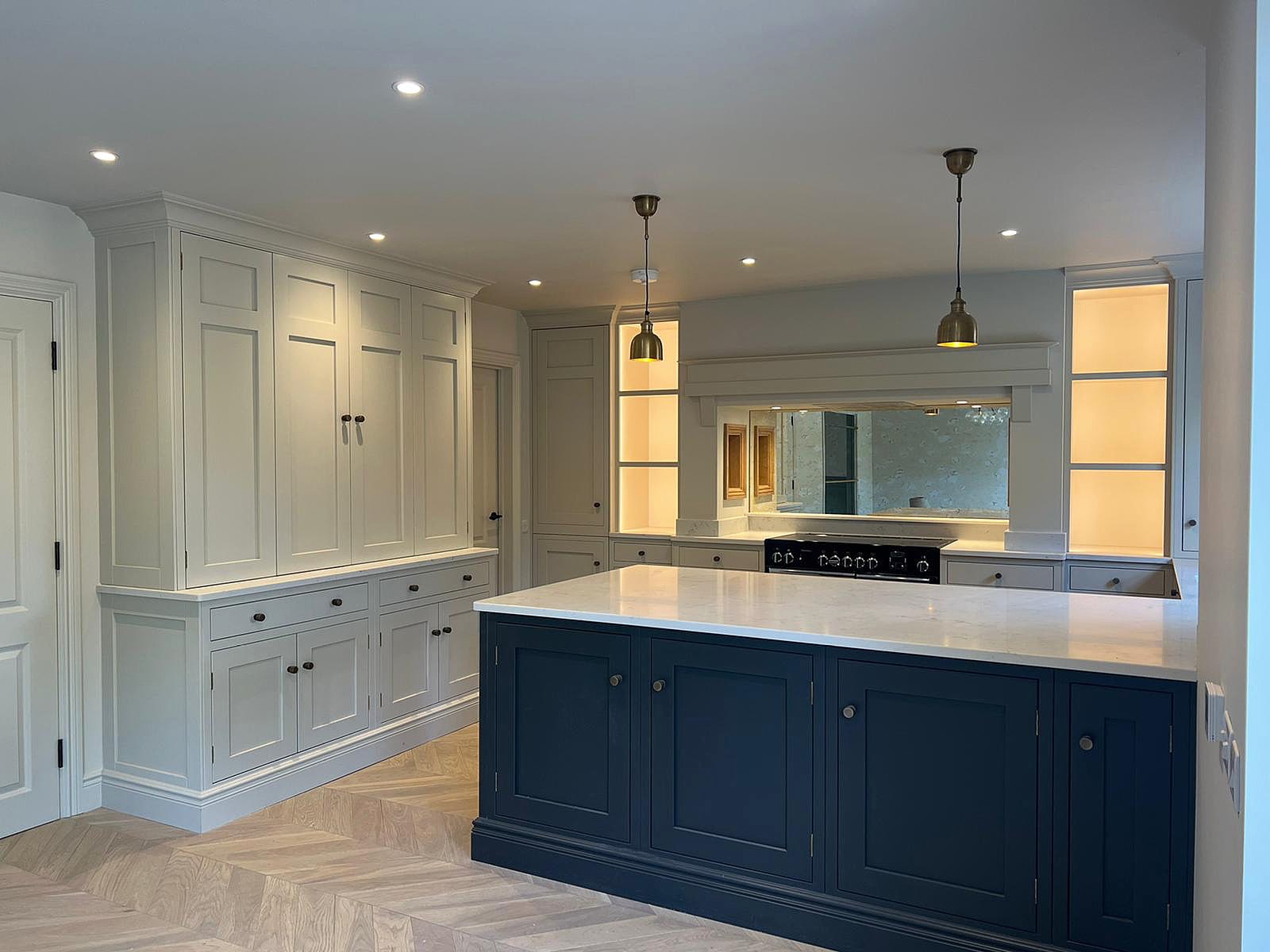 Luxury bespoke kitchen in Essex with hand-painted cabinets and premium finishes