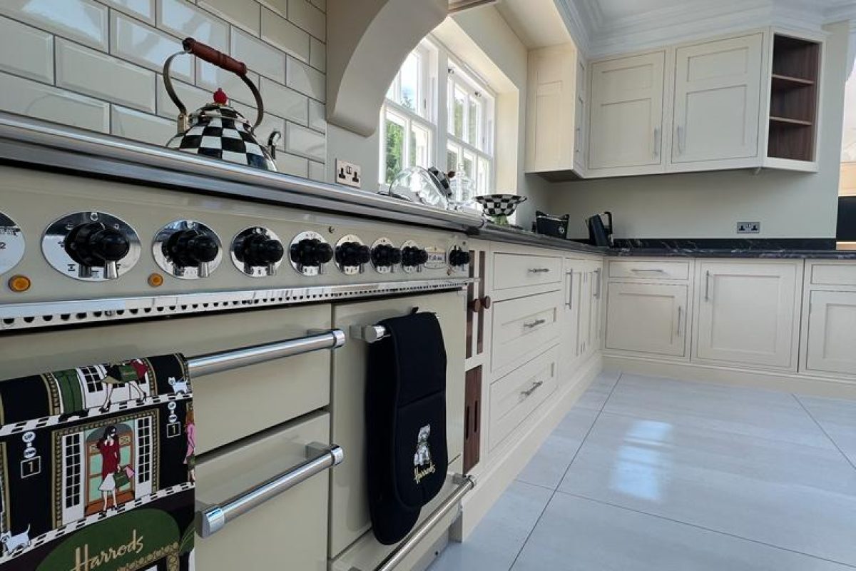 Luxury bespoke kitchen in White Roding handcrafted by Regent St James, showcasing timeless Kitchens Essex design.