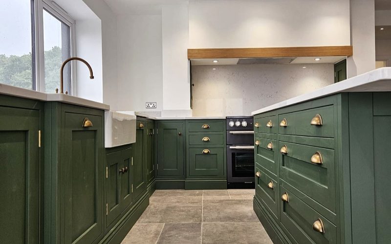 Elegant new kitchen design showcasing bespoke cabinetry and timeless craftsmanship